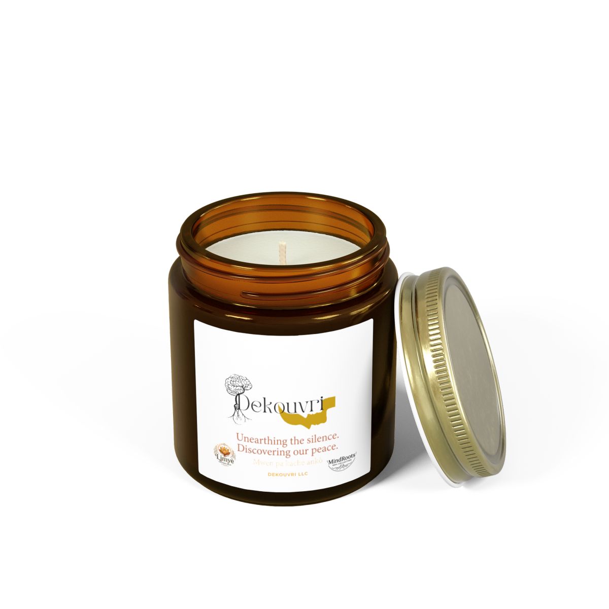 Saffron Gold Limy&egrave; Candle with its gold lid